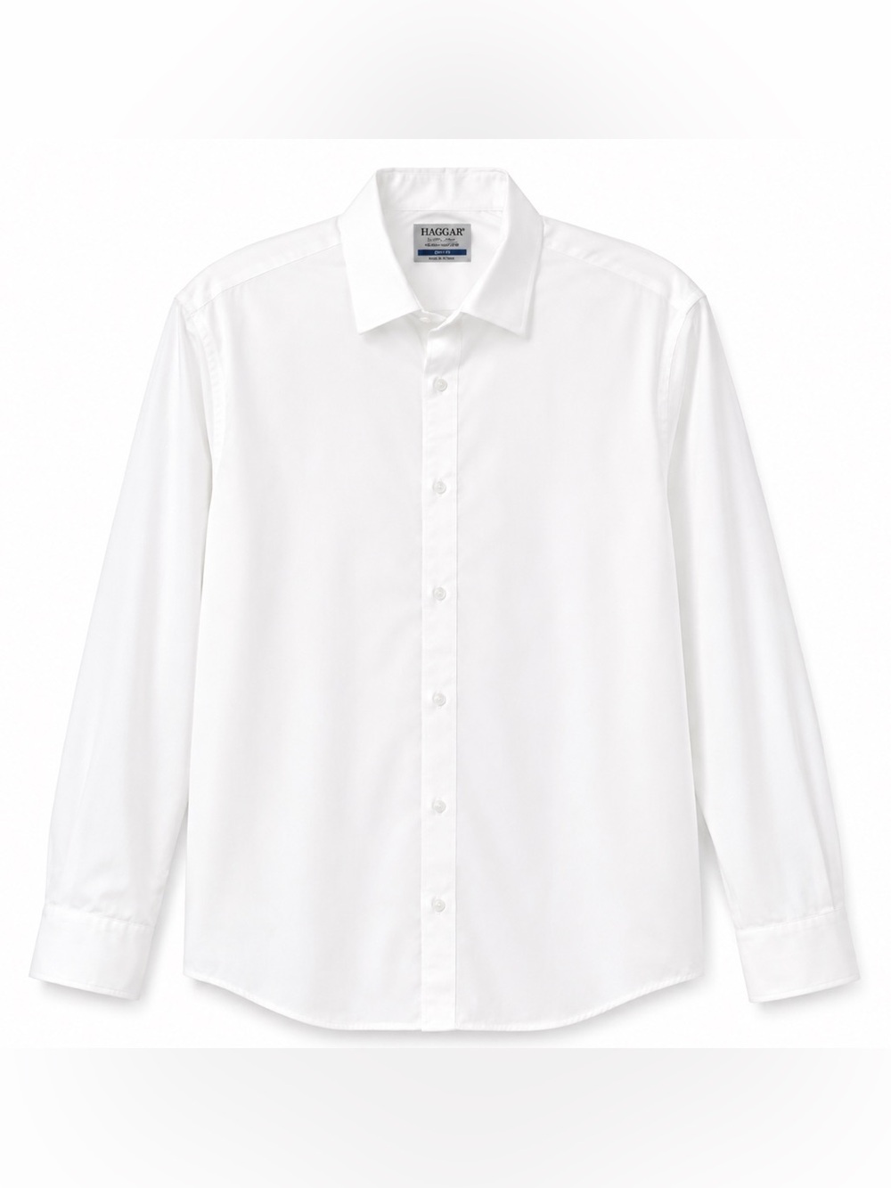 Haggar Premium Cotton Slim Fit White Dress Shirt 17.5 34/35